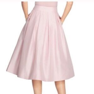 White House Black Market Pink Taffeta Skirt Size 12